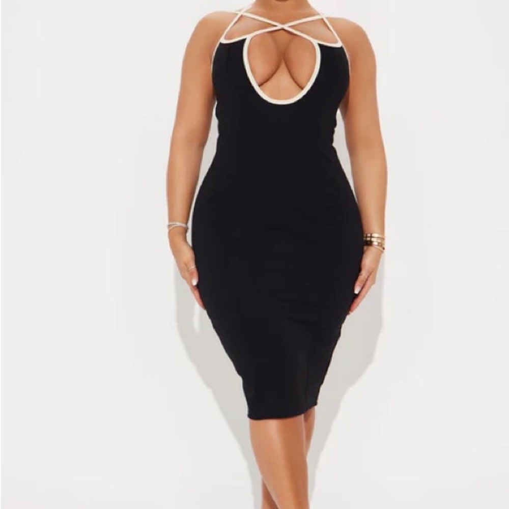 Fashion Nova Kyra Halter Midi Dress NWT